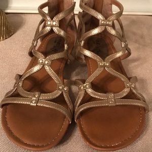 Gold strappy sandal